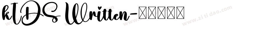 kIDS Written字体转换